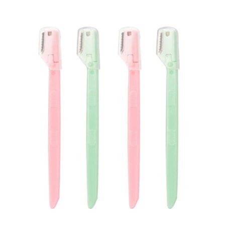 Øyenbrynskniv, 4 STK Liten Øyenbrynshøvel Flerbruks Eksfolierende Dermaplaning Verktøy Trimming og Barbering Stell Øyenbryn Ansiktskniv og Øyenbryn