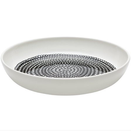 Marimekko Räsymatto tallerken, 20.5 cm' - 'Svart og hvitt