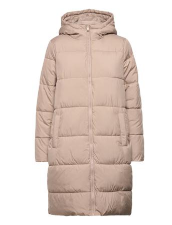 Mlursa Long Jacket A. Foret Jakke Beige Mamalicious