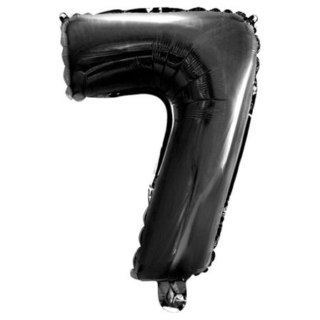 Folier ballong tall 0-9 svart 41 cm Tallet 7