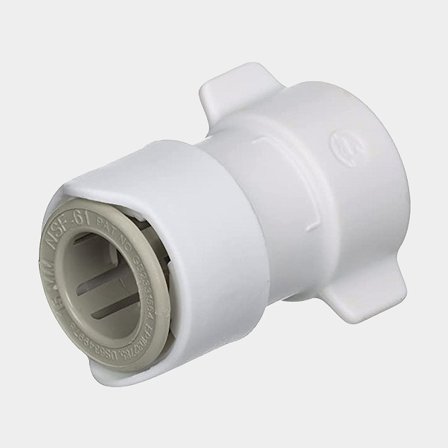 Adapter Whale Adaptor, plastic, Whale Quick Connect 15 mm (WS15) (female) to 1/2" G (BSP) (female), white, 100-pack