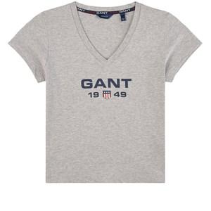 Kids - GANT Grey Retro Shield T-Shirt 134/140 cm - Tops - 134/140 cm - Grey - Mädchen