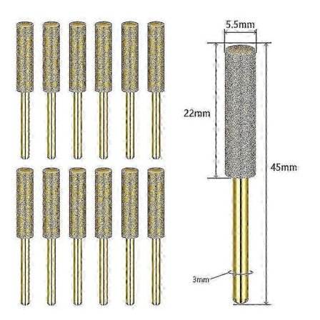 Dremel 12 stk. Diamant Motorsavs Sliber Bits Professionel Præcisions Kædeslibning[D]