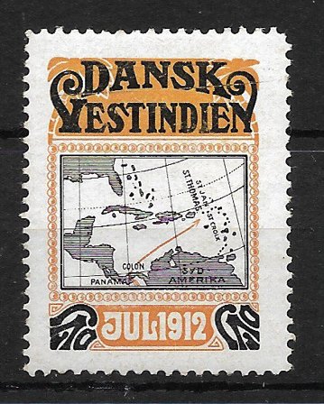 Dansk Vestindien - Jul 1912 - Ubrugt