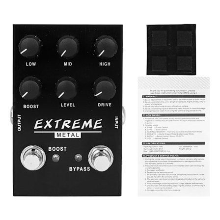 Multifunktionell Elektrisk Gitarr Distortion Pedal Digital Delay Tillbehör