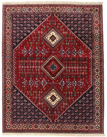 152X195 Tapis Yalameh D'orient Rouge Foncé/Rouge (Laine, Perse) Carpetvista