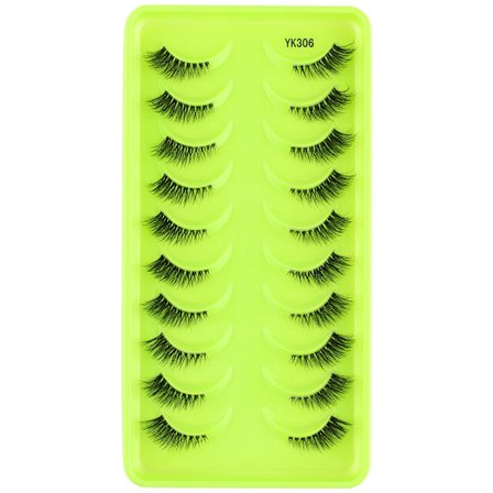 3/10 Par Half Lashes Makeup Naturliga Långa Katt Ögon Lashes Dramatiska Falska Ögonfransar Mjuka Faux Cils Falska Ögonfrans Extens Verktygcomment