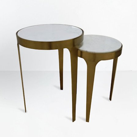 Sticks-sivupöytäsetti 2 kpl valkokulta 37x37x54,5 cm