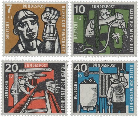 Tyskland 1957 - MICHEL 270-273 - Postfrisk