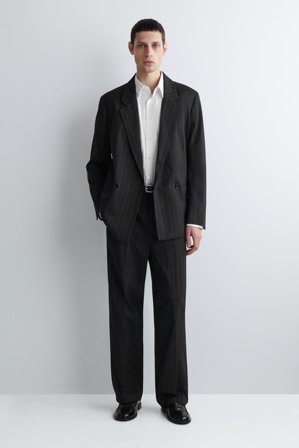 COS Homme Chemise Slim En Popeline De Coton in Blanc