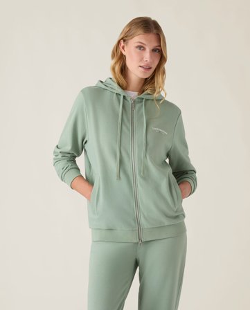 Lexington Classic logo zip hoodie, green