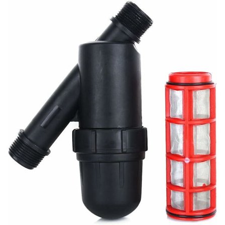 3/4in Mesh Filter Irrigation Screen, Havevanding Metal Filter Net Rustfrit Stål Screen-Vandfilter til Havearbejde Sort