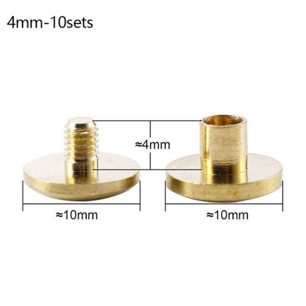 10 stk Arc Belte Skrue Leather Craft 4MM10SETT 10SET