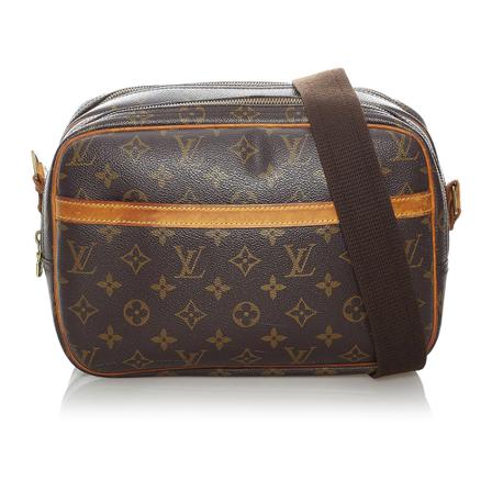 Louis Vuitton Vintage, Pre-owned Reporter PM Monogram Crossbody bag Bruin, Dames, Maat:ONE Size,Canvas