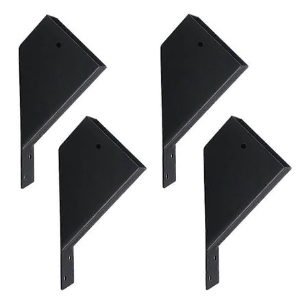 4 kpl Pergola-kiinnikkeet, 45 asteen kulmakiinnike, yhteensopiva pergoloiden ja paviljonkien vahvistamiseen, sopii 2x4 tuuman puutavaralle