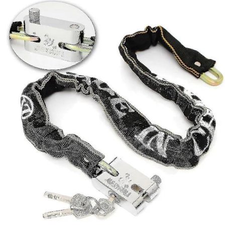 Kedjelås Cykel Kraftigt Säkerhetslås Motorcykel Moped + 3 Nycklar