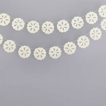 A World of Craft MALLOW Girlang Dekoration Vit 300 CM