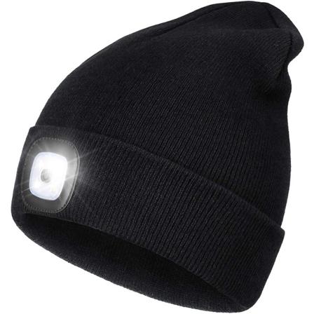 Mössa Uppladdningsbar Led Light Up Beanie Unisex Vinterstickad Varm