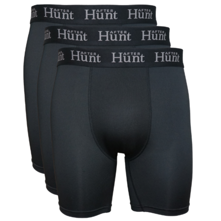 After Hunt Mens Boxer Underwear Long 2-pack Black