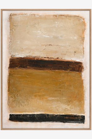 Malerifabrikken - Design Målning / Ochre Square / 90x120 Cm / Ekram - Brun - Tavlor - 90X120 - Från Homeroom