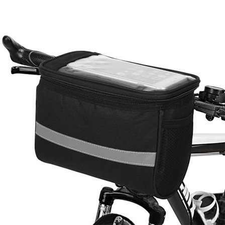 1 stycke cykelstyre väska, korgväska, kylväska, reflexremsa