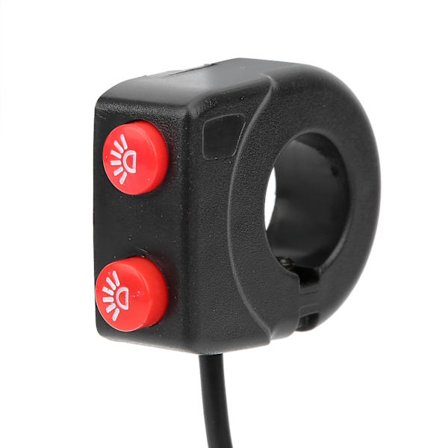 Universell Motorsykkel Styrefeste Frontlysbryter Tåkelys På/Av Lampekontrollknapp 22mm Hull