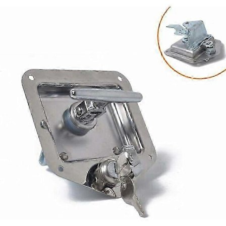 T-formet rustfritt stål RV Tilhenger Reiselås Tyverisikring Verktøykasse Håndtak Dørlås for Caravan Lastebil Bobil Patruljebil s20241212319_Särskilda