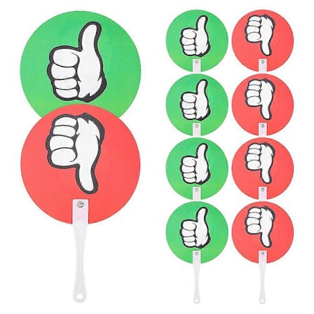 20 stk. Stemmepaddle for klasserom med tommel opp og ned-skilt, gjenbrukbare plast Ja Nei-paddle for lærer, klasseromsinteraksjon, håndholdte 