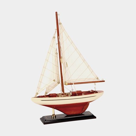 Bootmodel zeilboot 25 x 6 x 35 cm