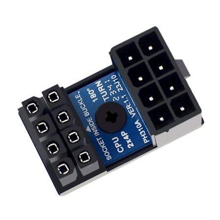 CPU 8Pin Strømstik 180 Graders Adapter 8 Pin Strømadapter