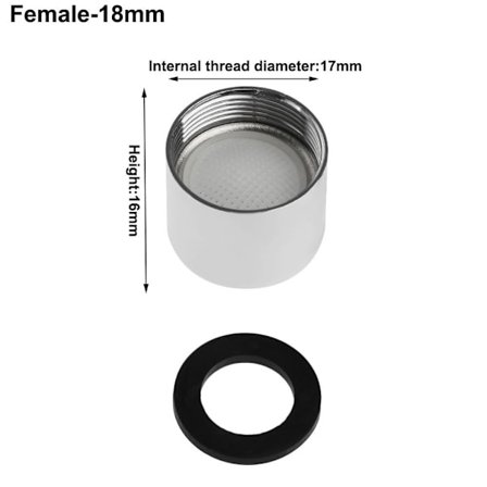 Vandbesparende hanebelufter vandhane filter FEMALE-18MM