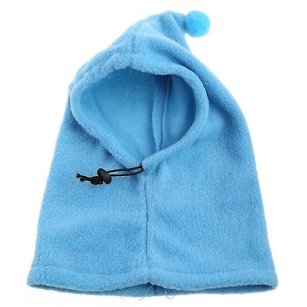 Varm vinterhue til hunde, vindtæt fleecehue til hunde og katte, sød pompon-killingehue (M)