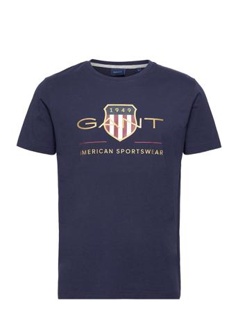 D2. Archive Shield Ss T-Shirt T-shirts Short-sleeved Blå GANT