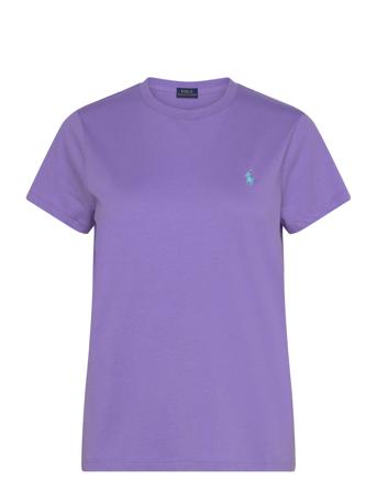 Cotton Jersey Crewneck Tee Tops T-shirts & Tops Short-sleeved Purple Polo Ralph Lauren
