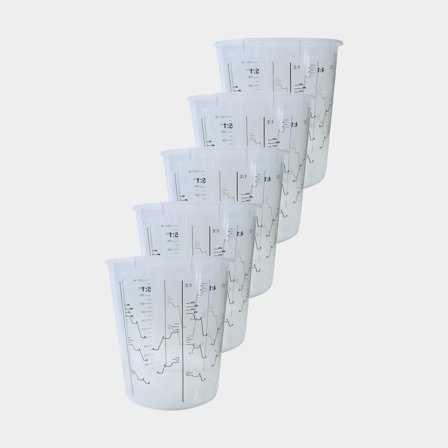 Copos de mistura reutilizáveis Heavy Duty, 1.3 litros, embalagem com 5 unidades