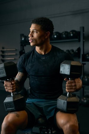 ICANIWILL - Sculpt Seamless Graphic T-shirt M Black - Herren - ICIW