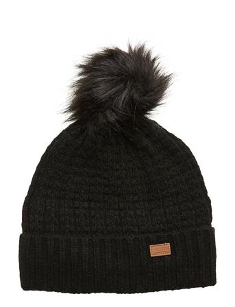 Lamb Wool Hat W. Structure Black Melton