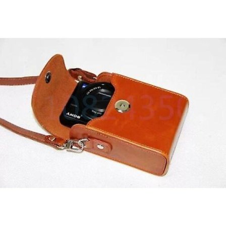 Kameraväska i läderfodral för Canon Powershot G9x II G7x Mark II III SX740 SX730 SX720 SX710 SX700 SX620 SX610 SX600 HS(Brun)