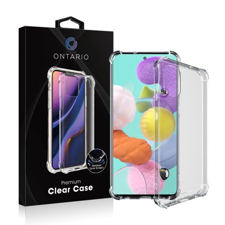 Ontario baksidedeksel for Samsung Galaxy A51 - PC+TPU, gjennomsiktig