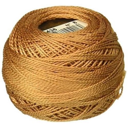 Broderigarn - DMC - 116 8-436 - Pärlgarn - Brun - Storlek 8
