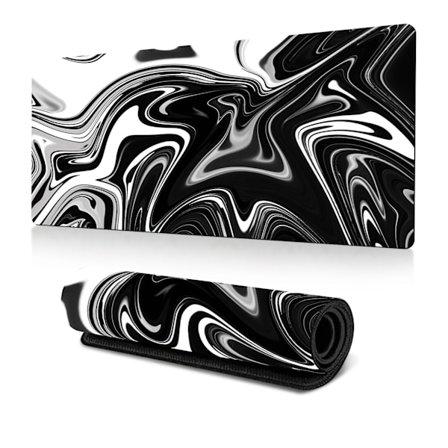 Gaming Musematte XXL XL Stor Musematte Lang Utvidet Musematte Skrivebordspute Sklisikker Gummimusematter Sydd Kanter Tynn Pude (31,5x11,8x0,12 Tommer)