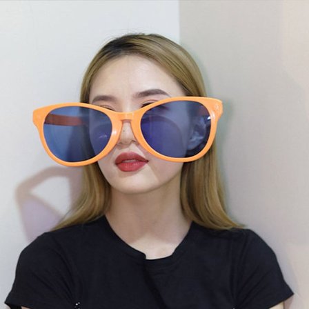 Store briller Firkantede briller ORANSJE