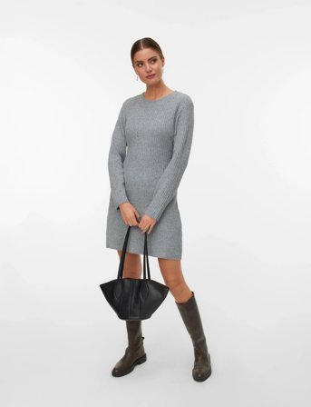 Vero Moda Vmjosanna Ls Short Dress Noos - Grey - S