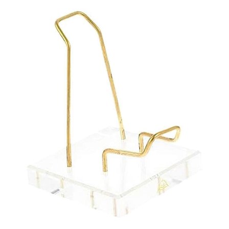 Krystal Mineral Display Fotoholder Clip Stand Hjerte Dekor Lille Metalbakke Klar Stenholder Mini Mønt Display Staffeli