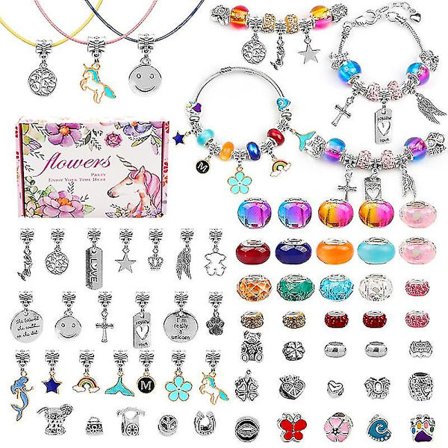 66 stk. Adventskalender 2025 for jenter Julekalender for nedtelling for håndverksarmbåndlaging Julegaveeske for barn jente