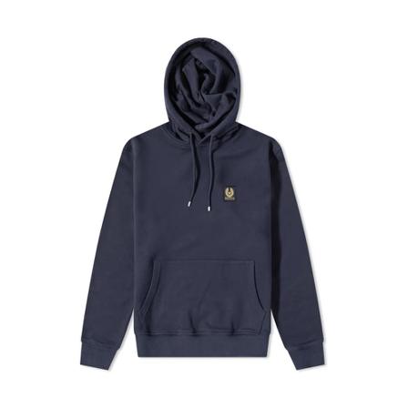 Belstaff, Patch Popover Hoody Blauw, Heren, Maat:S