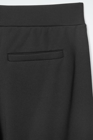 COS Femme Pantalon Droit Nervuré in Noir