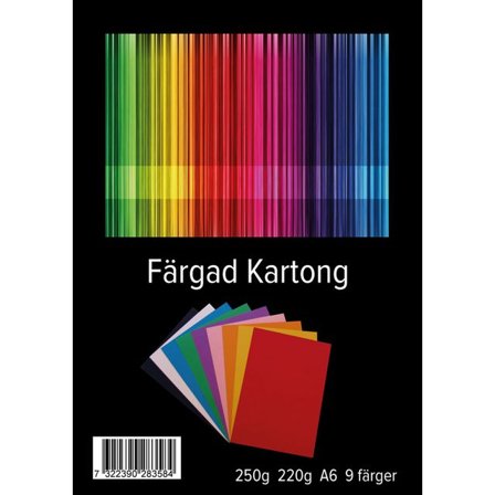 Kartong A6 220g 9 färger - Lyreco - Skola och förskola - Hobbypapper - Kartong
