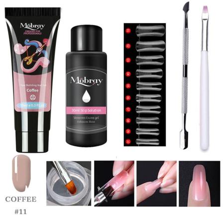 Nagelgelfärgset Set Polygelkit 11