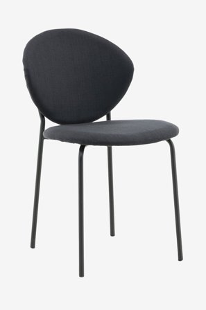 Venture Home - Spisebordsstol Vault Stof, 2-pak - Sort - Stole - Fra Homeroom